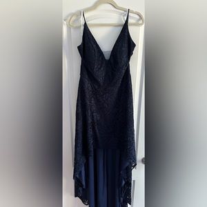 David’s Bridal Navy Signature cocktail dress size 14